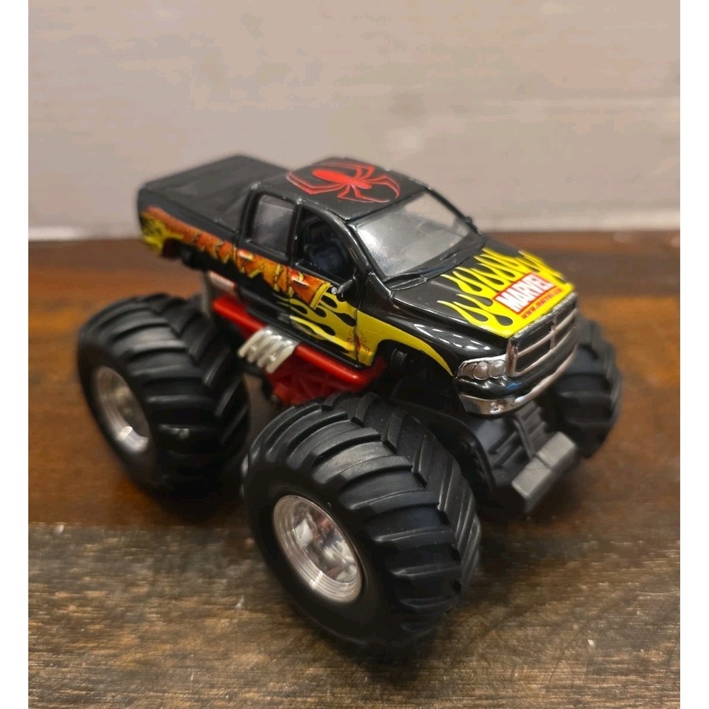 Vintage Hot Wheels Monster Jam Spider-Man 1:43 Scale Diecast Monster Truck Loose